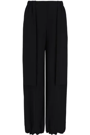Giorgio Armani Elasticated-waistband straight-leg trousers