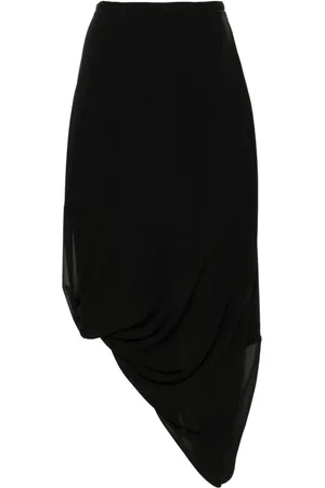 Maison Margiela Asymmetric draped midi skirt
