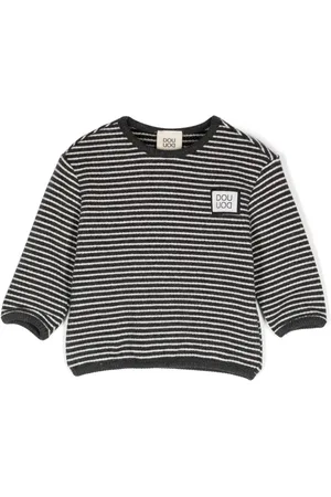 DOUUOD KIDS Striped long-sleeve jumper