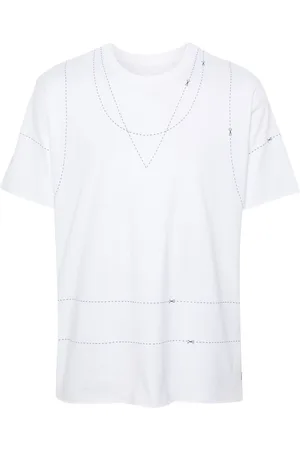 Maison Margiela Stitch-print cotton T-shirt