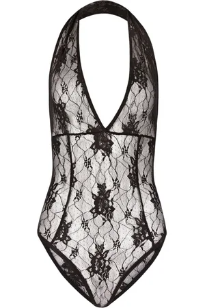 Nina Ricci Floral-lace halterneck bodysuit