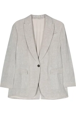 Brunello Cucinelli Intertwined linen-blend blazer