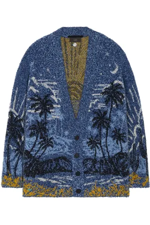 Alanui Beach-print knitted cardigan