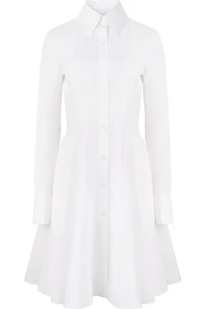 Nina Ricci Pintuck-detailing poplin shirt dress