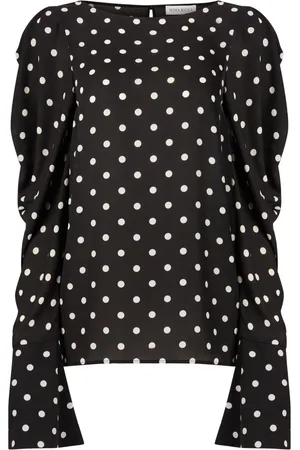 Nina Ricci Polka-dot puff-sleeves blouse