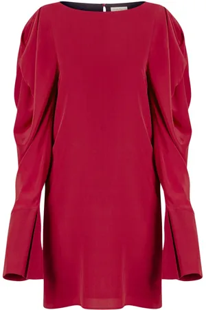 Nina Ricci Ruched-sleeve silk mini dress
