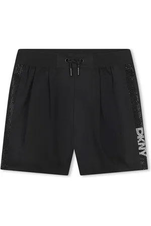 DKNY Crystal-embellished cotton shorts