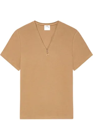 Courrèges Logo-embroidered cotton-blend T-shirt