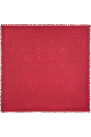 Etro Frayed paisley-jacquard shawl