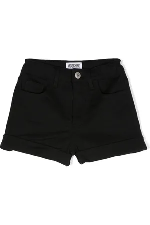 Moschino Logo-embroidered denim shorts