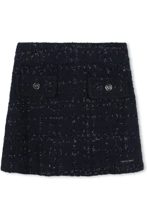 Michael Kors Logo-plaque tweed skirt