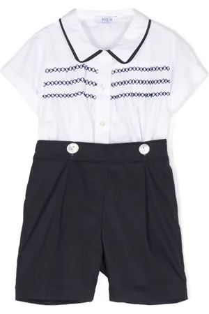SIOLA Shirred cotton shorts set