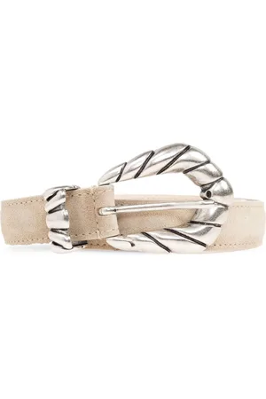 IRO Embella sculpted-buckle suede belt
