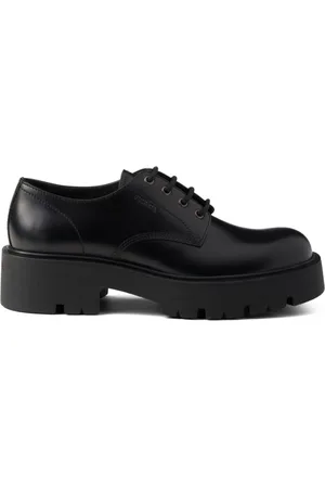 Prada Chunky sole leather derby shoes