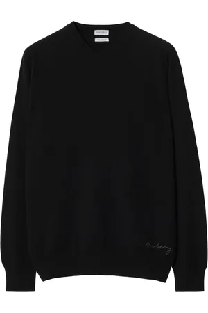 Burberry Logo-embroidered cashmere jumper