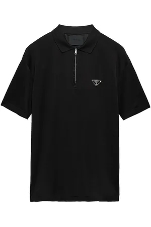 Prada Triangle-logo cotton polo shirt