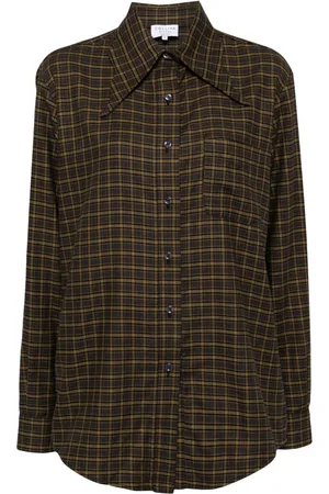 Collina Strada Plaid-check flannel shirt