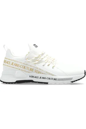 VERSACE Dynamic logo-strap sneakers