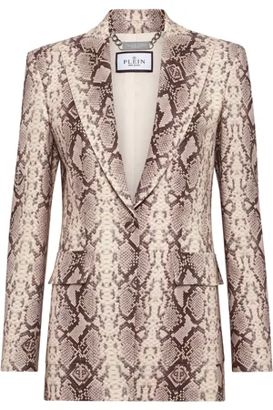 Philipp Plein Python-print satin blazer
