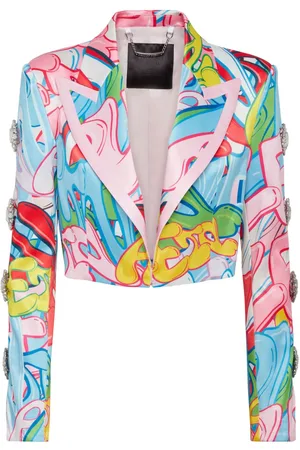 Philipp Plein Bombing Graffiti-print spencer jacket