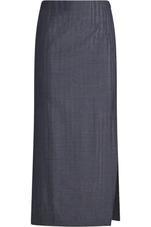 Etro Stripe-jacquard wool pencil skirt