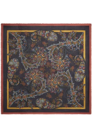 Etro Paisley-print wool-silk blend scarf