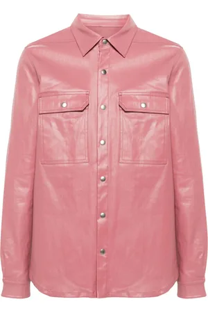 Rick Owens Coated-denim shirt jacket