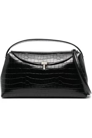 Totême T-lock leather top handle bag