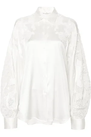 ERMANNO SCERVINO Floral-appliqué shirt