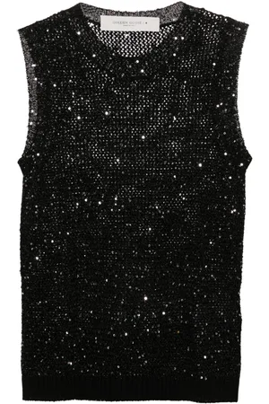 Golden Goose Sequin-embellished sleeveless top