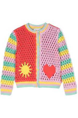 Stella McCartney Colourblock crochet-knit cardigan