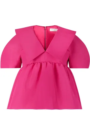 Nina Ricci Taffeta v-neck top