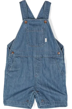 KNOT Ben washed-denim dungarees