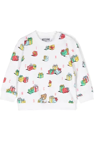 Moschino Motif-print cotton sweatshirt