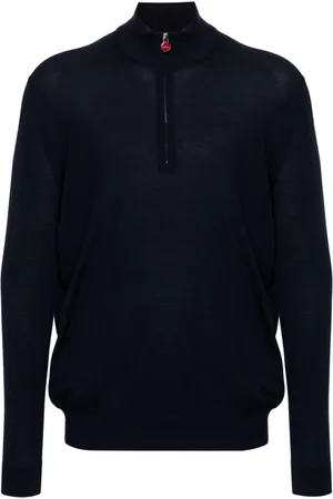 Kiton High-neck wool cardigan