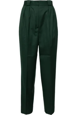 Dior High-waisted pleated wool trousers