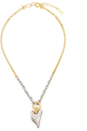 Vann Jewelry Two-tone small heart necklace