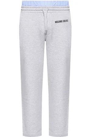 Moschino Logo-embroidered cotton track pants