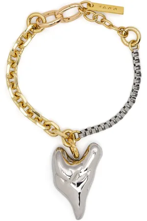 Vann Jewelry Heart-charms mixed-chains bracelet