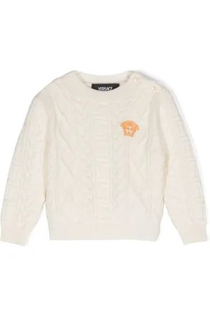 VERSACE Medusa Head-embroidered wool jumper
