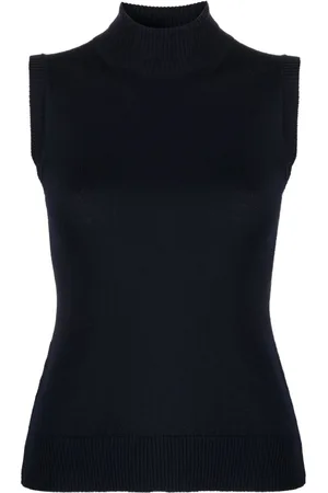 Sportmax Roll-neck virgin-wool vest