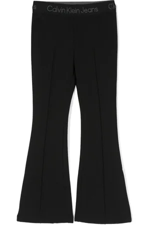 Calvin Klein Logo-waistband flared trousers