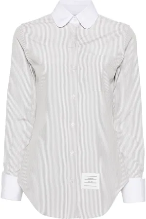 Thom Browne Striped rounded-collar shirt