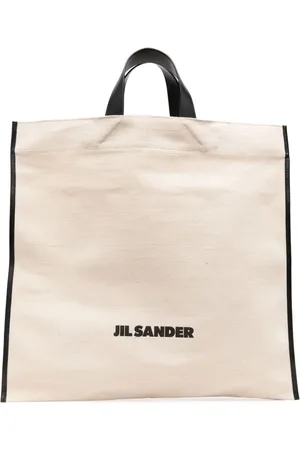 Jil Sander Border Book canvas tote bag