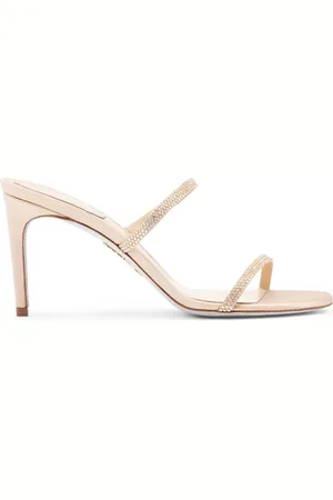RENE CAOVILLA 100mm satin strass sandals