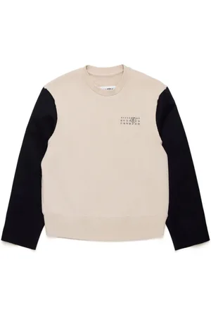 Maison Margiela Contrasting-sleeve cotton sweatshirt