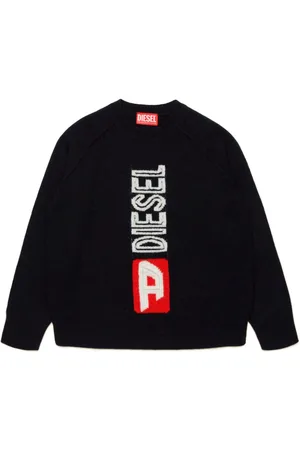Diesel Logo intarsia-knit wool T-shirt