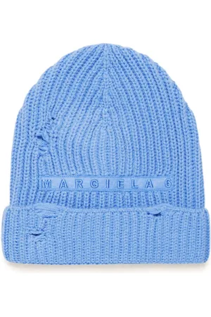 Maison Margiela Logo-embroidered ribbed-knit beanie