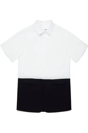 Maison Margiela Two-tone short-sleeve dress
