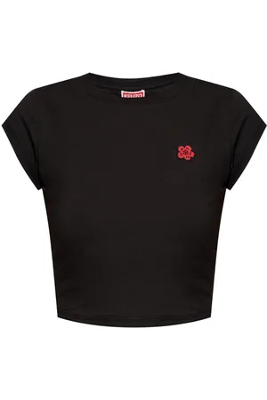 Kenzo Boke Flower cropped embroidered T-shirt
